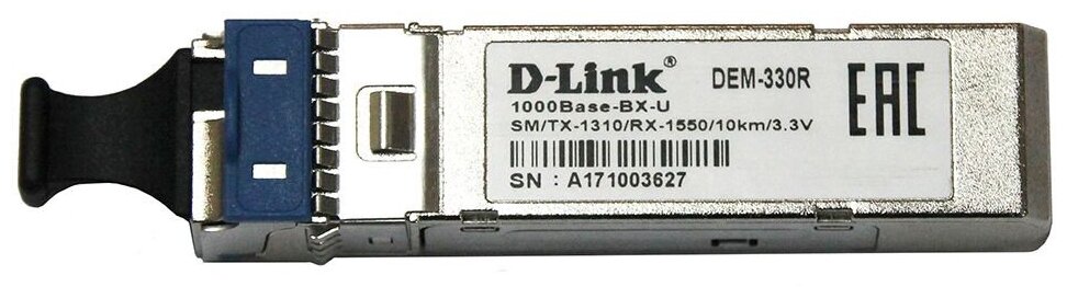 Трансивер D-Link WDM SFP 1x1000Base-BX-U Tx:1310nm Rx:1550nm - фото №1