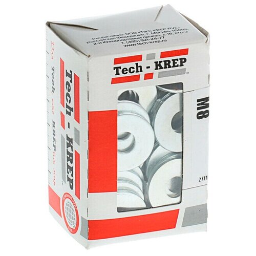 TECH-KREP Шайба DIN9021 кузовная оцинк. М8 (100 шт) - коробка с ок.