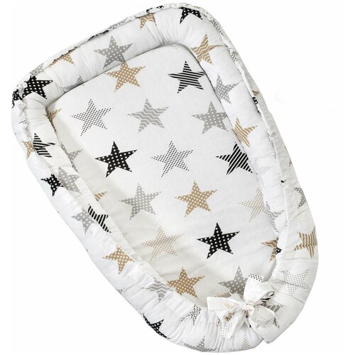фото Подушка - позиционер для сна amarobaby, little baby (звезды печворк)