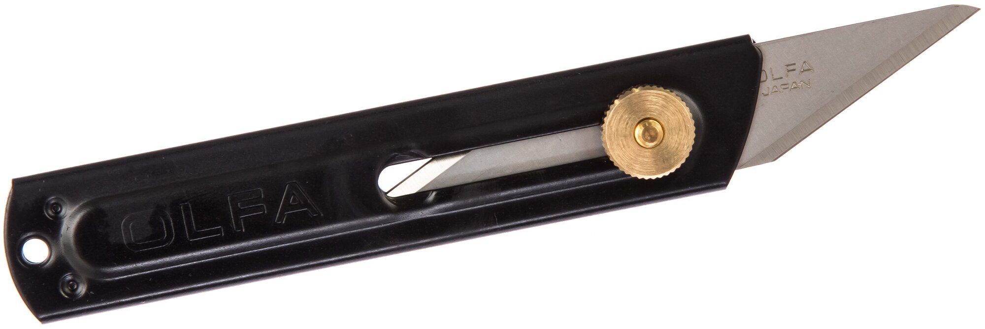 Нож OLFA хозяйственный металлический корпус, с выдвижным 2-х сторонним лезвием, 18мм - фотография № 2