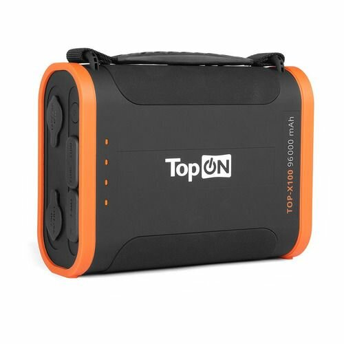 Внешний аккумулятор (Power Bank) TOPON TOP-X100, 96000мAч, черный/оранжевый [102705]
