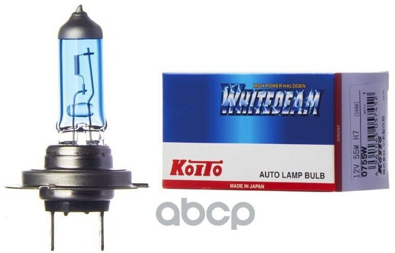 Лампа Koito 0755W Высокотемпературная Whitebeam H7 12V 55W (100W) KOITO арт. 0755W