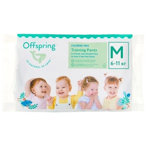 Offspring трусики-подгузники, Travel pack, M 6-11 кг. 3 шт. 3 расцветки, OF02MFOA