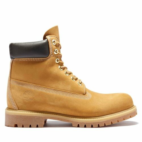 Ботинки Timberland, зимние, натуральная кожа, размер 44.5 EU, желтый