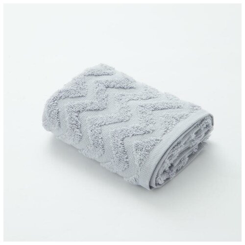 фото Полотенце махровое lovelife "zig-zag" 50*90 см, цв. пыльно-лавандовый,100% хл, 360 гр/м2 5032631