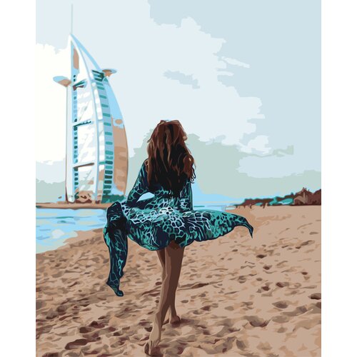 Картина по номерам На пляже в Дубае на стену модульная картина тропическая сказка в дубае 70x70