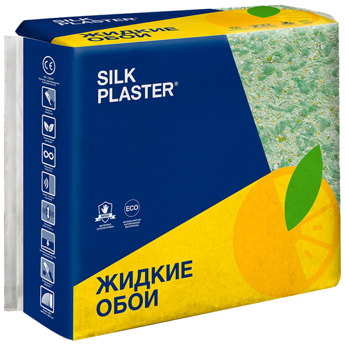 Жидкие обои SILKPLASTER SILK PLASTER Absolute А423, салатовые, 1,3 кг