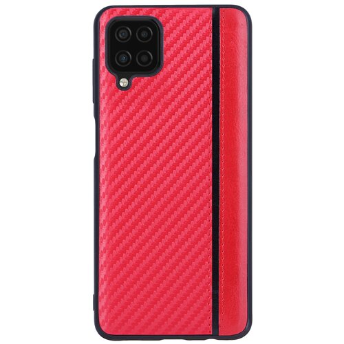 фото Чехол накладка g-case carbon для samsung galaxy a12 sm-a125f / m12 sm-m127f (самсунг гэлакси галакси а12 / м12), красная