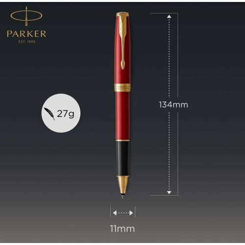 ручка роллер parker sonnet t546 red ct 2146770 Ручка роллер Parker Sonnet Core T539 (CW1931475) LaqRed GT F черн. черн. подар. кор.