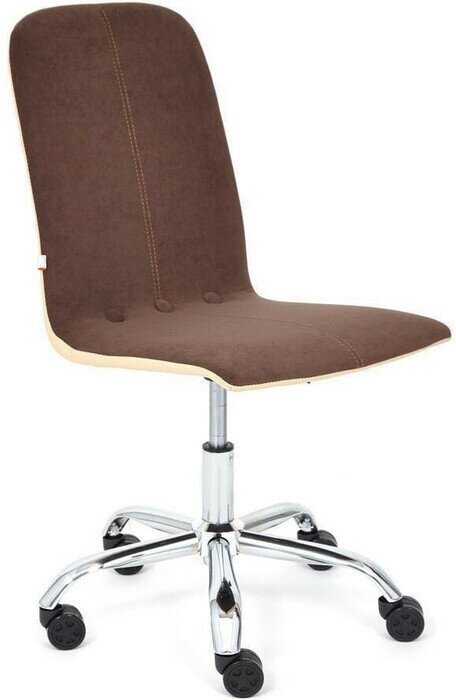 Компьютерное кресло TetChair Кресло RIO флок/кож/зам , коричневый/бежевый, 6/36-34