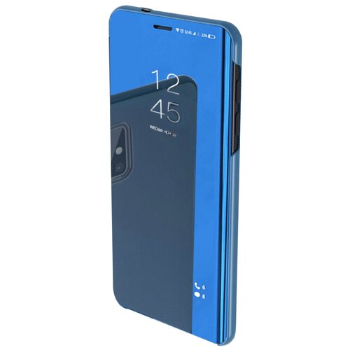 Чехол MyPads Clear View Cover для Samsung Galaxy A71 SM-A715F (2020), синий чехол книжка mypads для samsung galaxy a11 sm a115f 2020 с дизайном clear view cover с полупрозрачной пластиковой крышкой с зеркальной поверхно