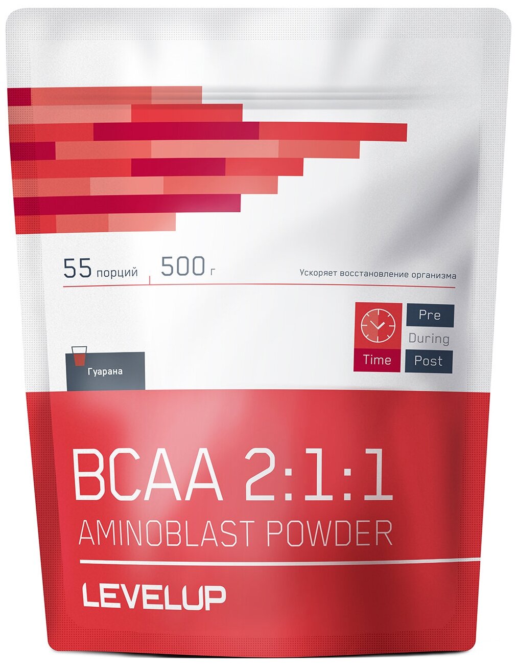 LevelUp Aminoblast BCAA Powder, 500 g (гуарана)