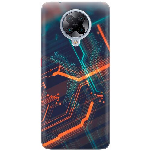 фото Re:pa накладка transparent для xiaomi poco f2 pro / redmi k30 pro с принтом "микросхема"