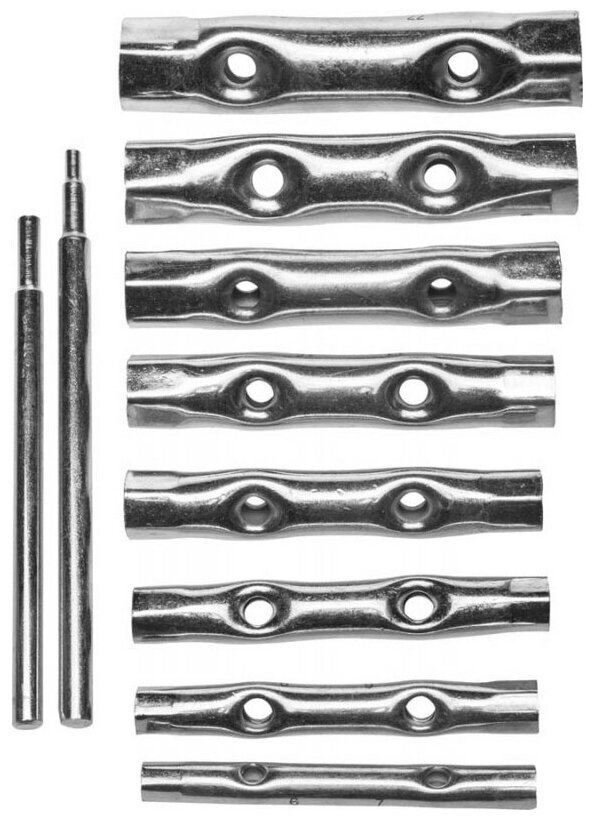 Набор трубчатых ключей DEXX 6-22 мм, 10 предметов