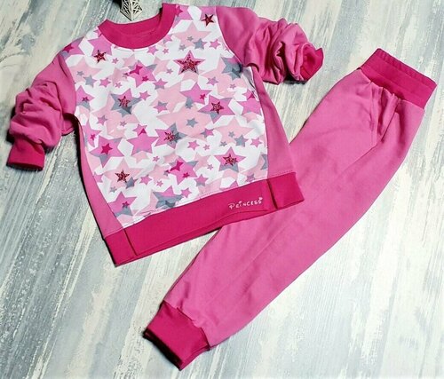 Комплект одежды , размер 98, розовый, белый