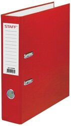 STAFF Папка-регистратор без уголка Manager A4, ПВХ, 70 мм, красный