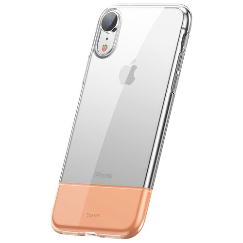 фото Чехол-накладка baseus half to half case для apple iphone xr gold