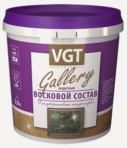 Изображение товара VGT GALLERY восковой состав защитный для декоративных штукатурок (2,4кг)