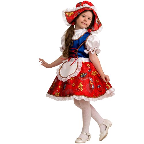 детский костюм красная шапочка 9485 122 см Костюм Батик, размер 110, красный
