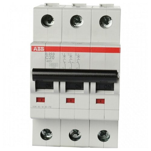 Автоматический выключатель ABB 3-полюсный S203 C16 автоматический выключатель abb 3 полюсный s203 b50