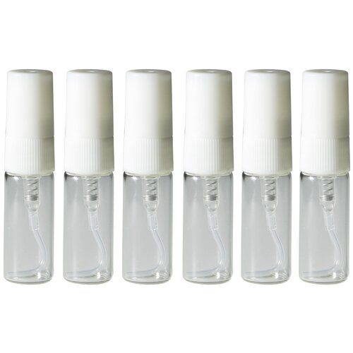 фото Флаконы для духов aromaprovokator стекло, спрей белый пластик 3 ml набор 24 шт