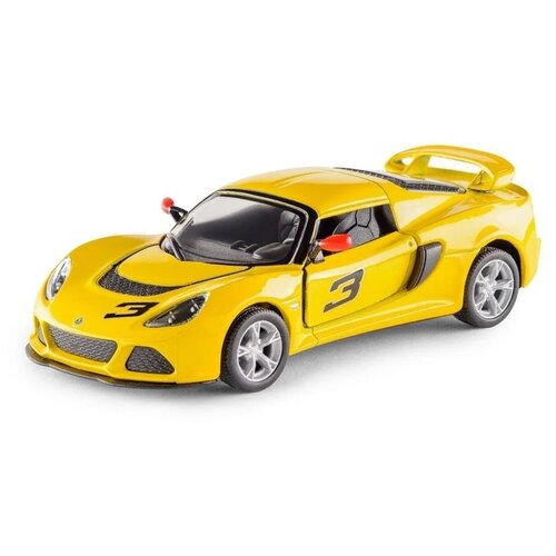 машинка 2012 lotus exige r gt инерционная металлическая 1 32 коллекционная модель kt5362d подарок мальчику kinsmart Легковой автомобиль Serinity Toys 2012 Lotus Exige S (5361DKT) 1:32, 12.5 см, желтый