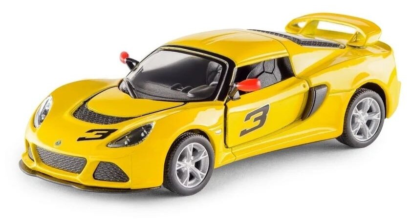 Машинка Kinsmart "2012 Lotus Exige S" (металлическая, инерционная) желтый 1:32 5361WKT