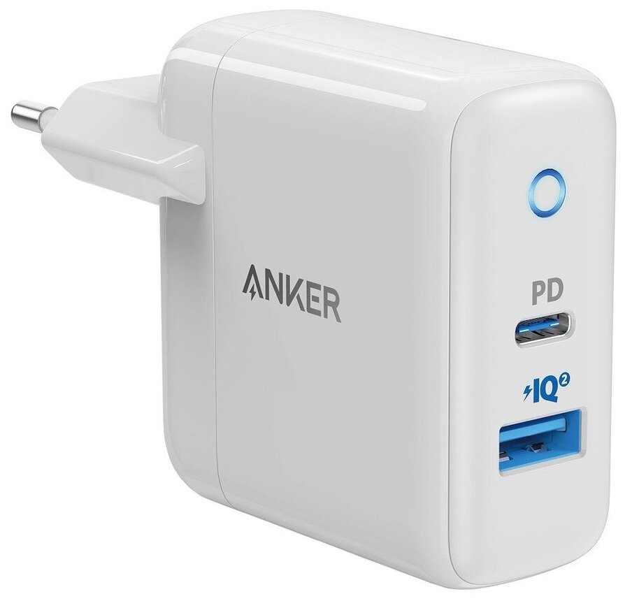 Сетевое зарядное устройство Anker PowerPort PD+2 33W A2626 White/белый