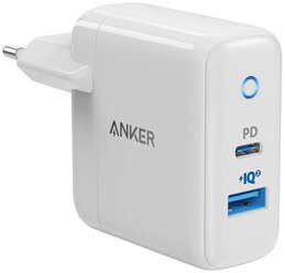 Сетевое зарядное устройство ANKER PowerPort PD+ 2, 33 Вт, белый