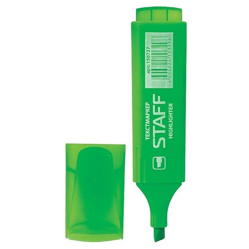 STAFF Текстмаркер, линия 1-5 мм, зеленый, 1 шт. staff текстовыделитель everyday 150727 24 шт зеленый зелeный 24 шт