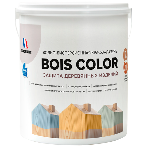 Краска акриловая Pragmatic Bois Color 5100BR92 полуматовая бесцветный 2 л 2.21 кг