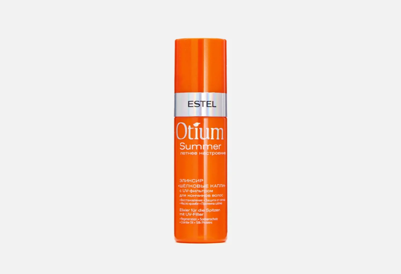 ESTEL Otium Summer Эликсир Шёлковые капли с UV-фильтром для кончиков волос, 100 г, 100 мл, бутылка - фотография № 13