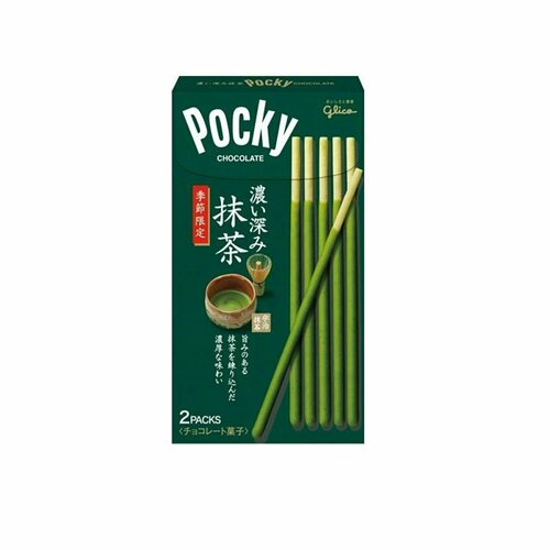 Печенье палочки Pocky Шоколад и Зеленый чай Матча, 61,6 гр, 1 шт, Япония
