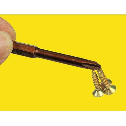 1 шт 5 шт s2 сплав ph2 магнитная отвертка с одной головкой противоскользящая 1 4 дюйма шестигранная ручка ручной инструмент набор креплений Бита для шуруповерта PH2, S2, магнитная, 1/4, 150mm