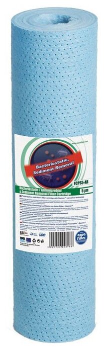 Aquafilter Картридж из вспененного полипр. с антибактериальным веществом BACINIX™, 10 SL, 5 микрон FCPS5-AB. 579