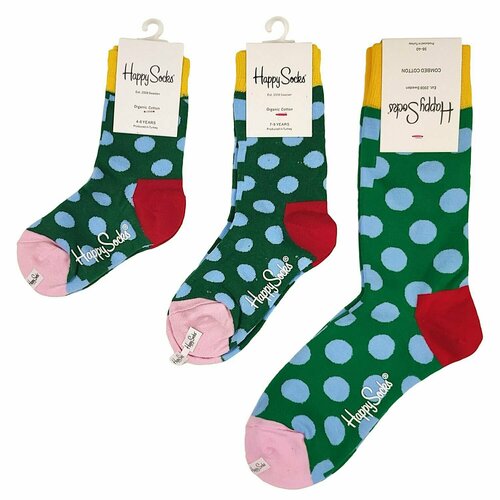 Носки Happy Socks размер 36-40, голубой, зеленый