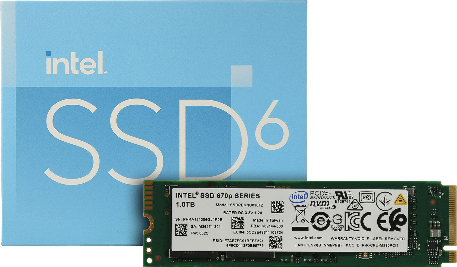 SSD накопитель INTEL 670P SSDPEKNU010TZX1 1ТБ, M.2 2280, PCI-E x4, NVMe [ssdpeknu010tzx1 99a39p] - фото №11