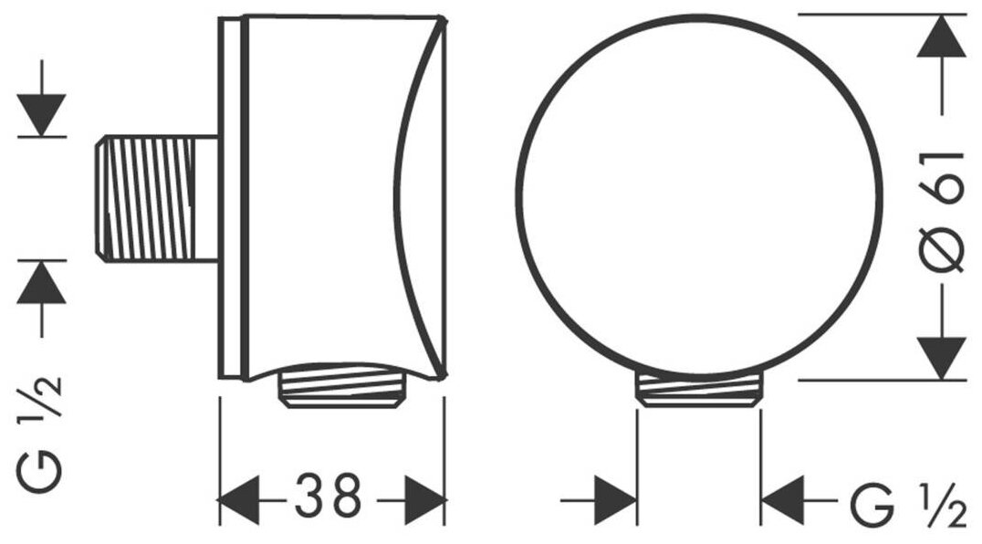 Шланговое подсоединение Hansgrohe Fixfit 27453000