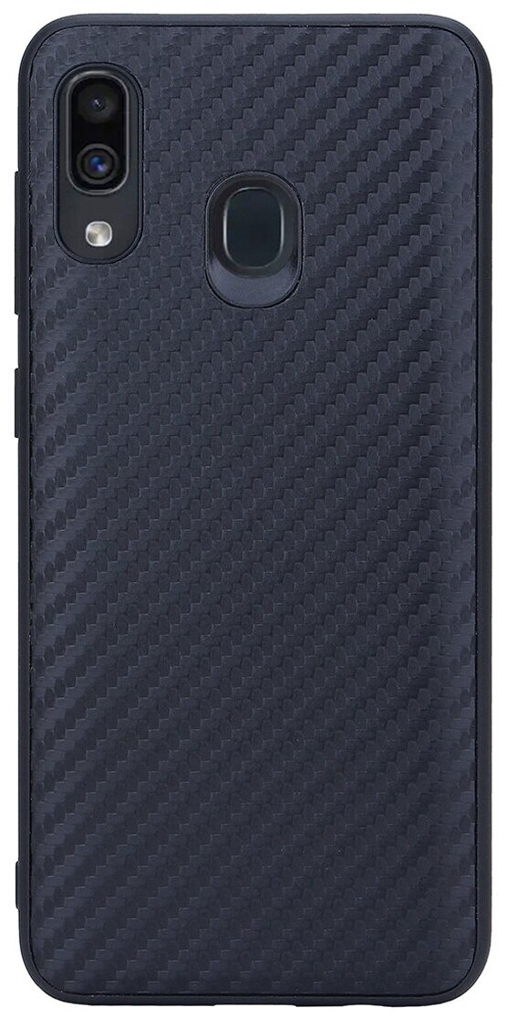 Чехол накладка G-Case Carbon для Samsung Galaxy A30 SM-A305F/ A20 SM-A205F, черная