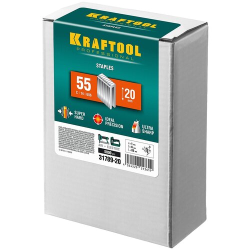 Скобы Kraftool для степлера, 31789-20, 20 мм