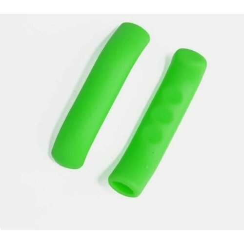 Чехлы силиконовые на тормозные ручки (пара), цвет зеленый чехлы силиконовые на тормозные ручки ztto пара прозрачные