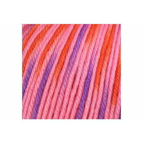Пряжа Color City Венецианская осень принт розовый/штрих фиолетовый-красный (20), 85%мериносовая шерсть/15%акрил, 230м, 100г, 5шт