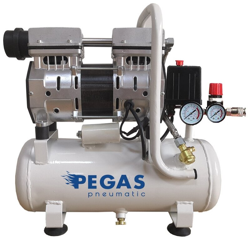 Pegas pneumatic Бесшумный компрессор PG-601 безмасляный 6615 .