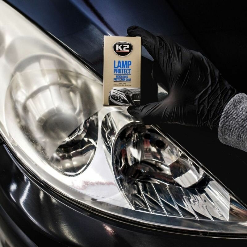 Набор для полировки фар автомобиля K2 LAMP PROTECT, защита фар после полировки, 10 мг.