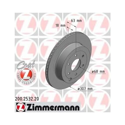 Диск тормозной NISSAN Pathfinder Coat Z ZIMMERMANN 200253220