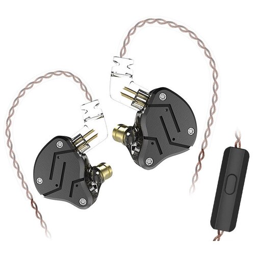 Наушники KZ Acoustics ZSN с микрофоном черный 265000₽