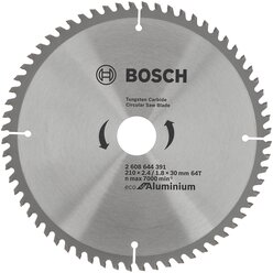 Пильный диск BOSCH Eco Aluminium 2608644391 210х30 мм