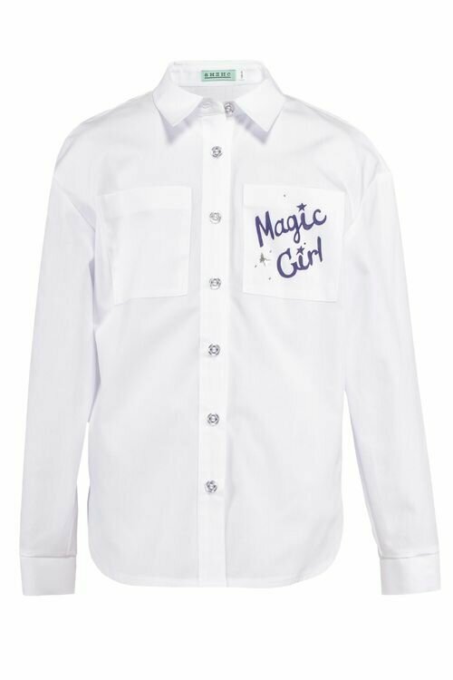Школьная блуза андис, размер 158, белый