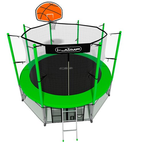 Каркасный батут i-JUMP Basket 8FT 244х244х205 см , зеленый каркасный батут eclipse space twin green orange 8ft