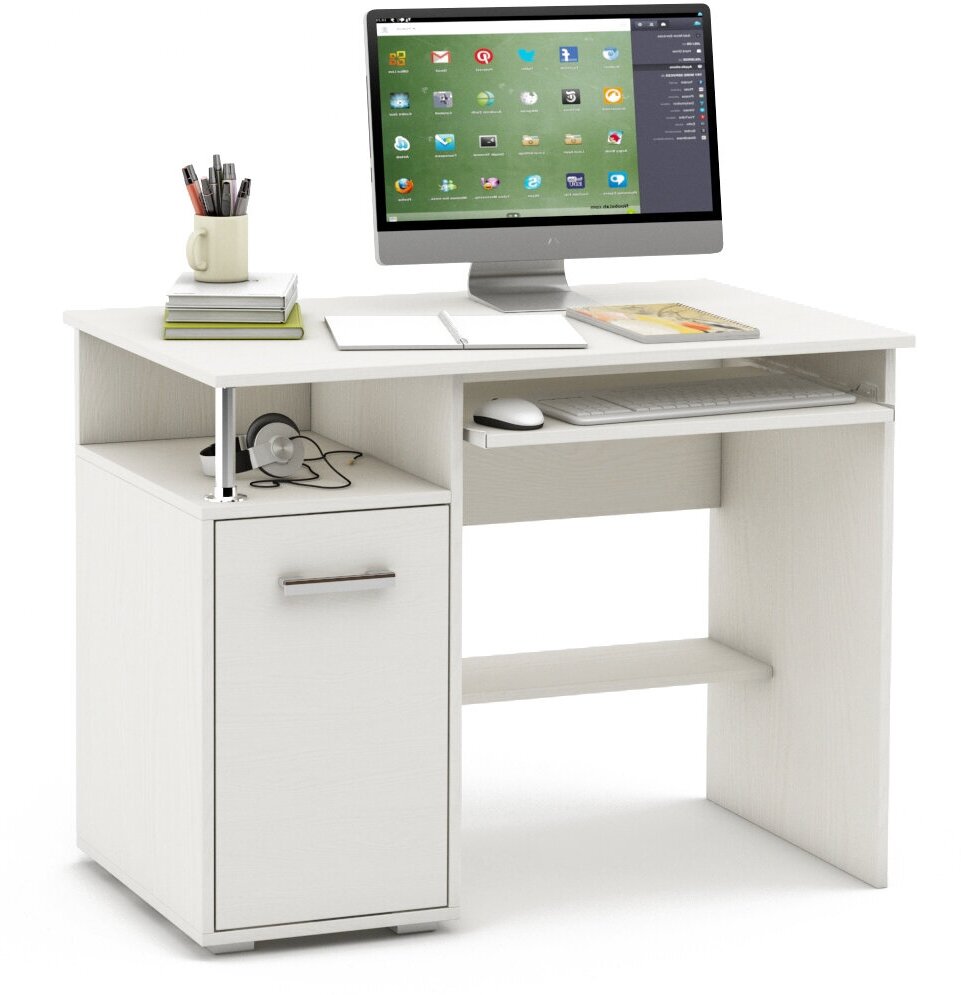 Компьютерный стол Хекс 2К Белый